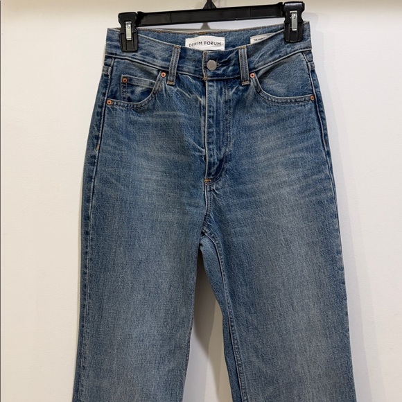 Denim Forum The Marlene 60’s High Flare Jeans in Classic Blue, Sz 25/30L - Picture 4 of 12